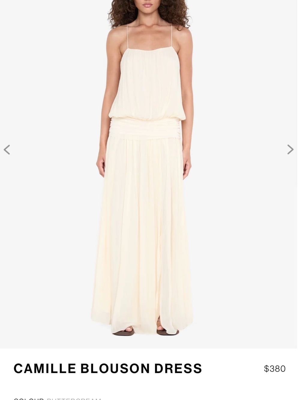 CAMILLE BLOUSON DRESS - BUTTERCREAM